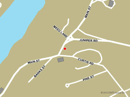Carte routière indiquant l'emplaçement du bureau Florenceville-Bristol - site de services mobiles réguliers situé au 9172, rue Main à Florenceville-Bristol